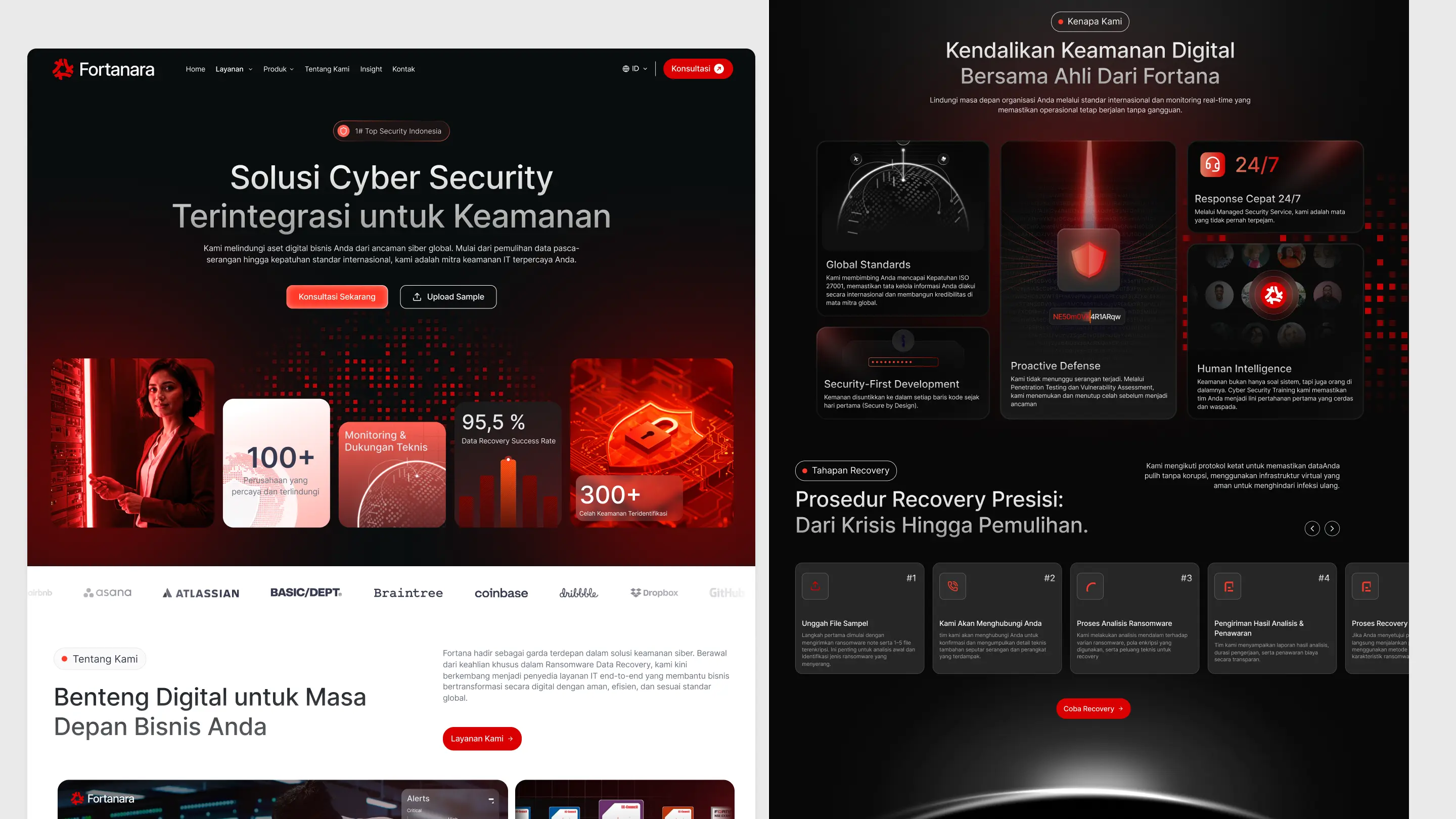 Fortanara Cyber Security Website | Modern Security Platform UI/UX